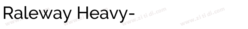 Raleway Heavy字体转换